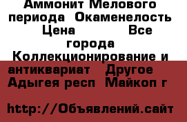 Аммонит Мелового периода. Окаменелость. › Цена ­ 2 800 - Все города Коллекционирование и антиквариат » Другое   . Адыгея респ.,Майкоп г.